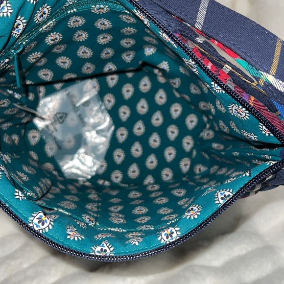 Vera Bradley Plaid Scottish Terrier Bucket Crossbody Bag - Picture 5 of 8